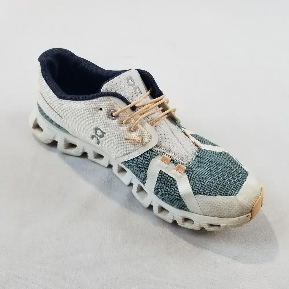 On Cloud Shoes Womens Size 9 White Teal Mesh Running Athletic Sneakers 69.98856 - Picture 3 of 9
